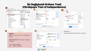 SPSS'te iki değişken için ki-kare hesaplamayı anlatıyor